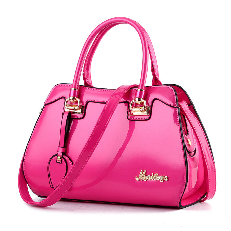 Women's Fashion Bright Leather Lady Mom Big Shoulder Bags