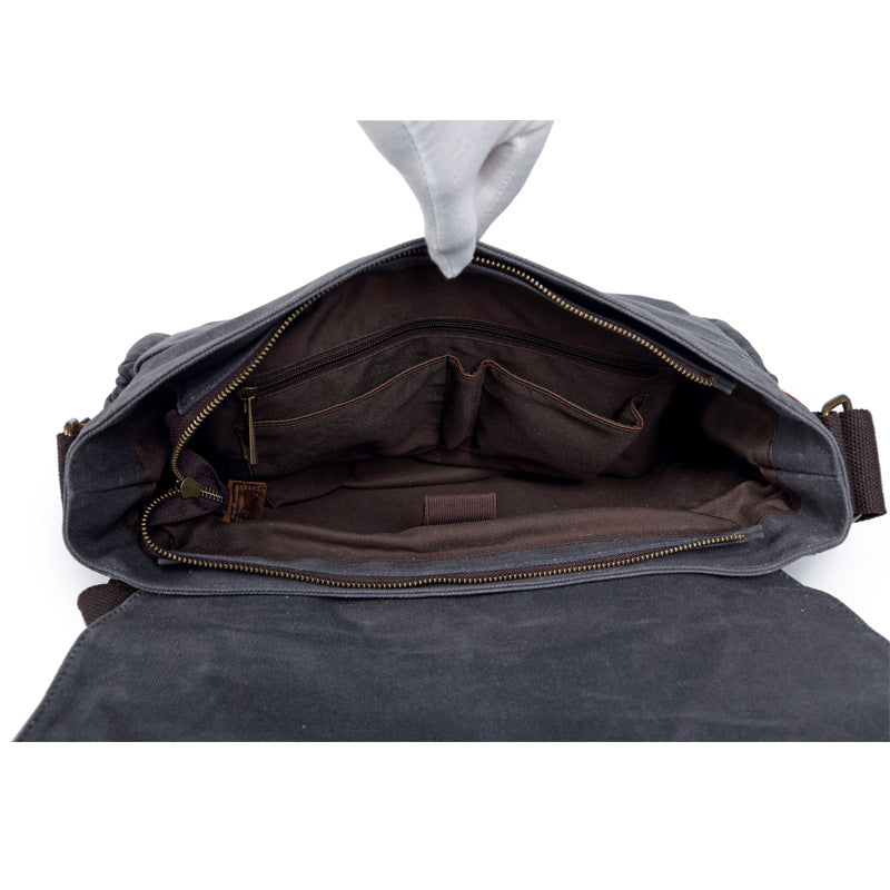 Men's Trendy Waterproof Canvas Retro Wax Dye Bags