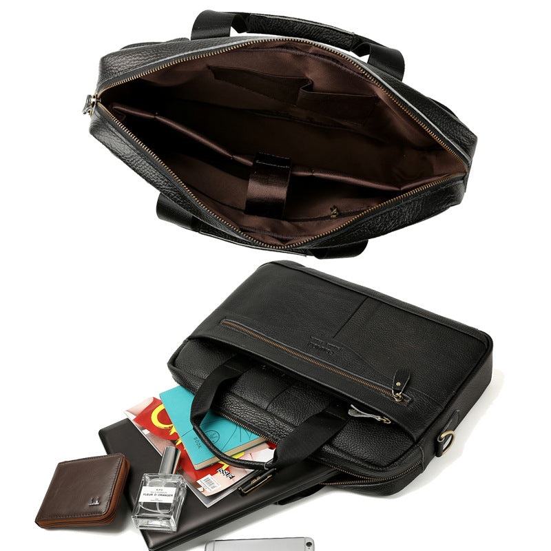 Elegant Men's Graceful Fashion Business Cowhide Bags