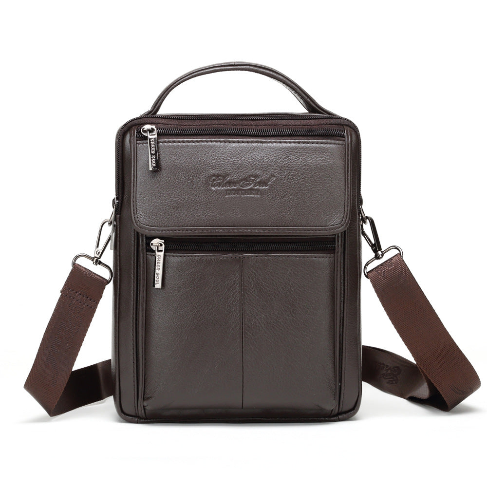 Men's Leather First Layer Cowhide Multifunctional Bags