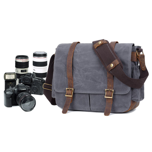 Men's Trendy Waterproof Canvas Retro Wax Dye Bags
