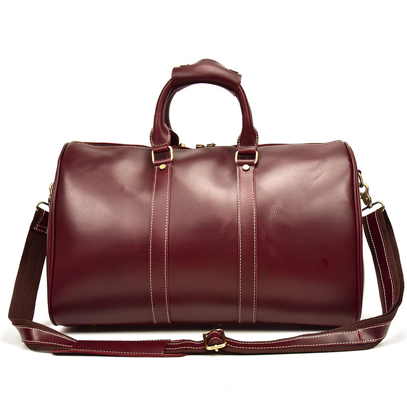 Men's Boarding Machine Vintage Genuine Large Capacity Travel Bags