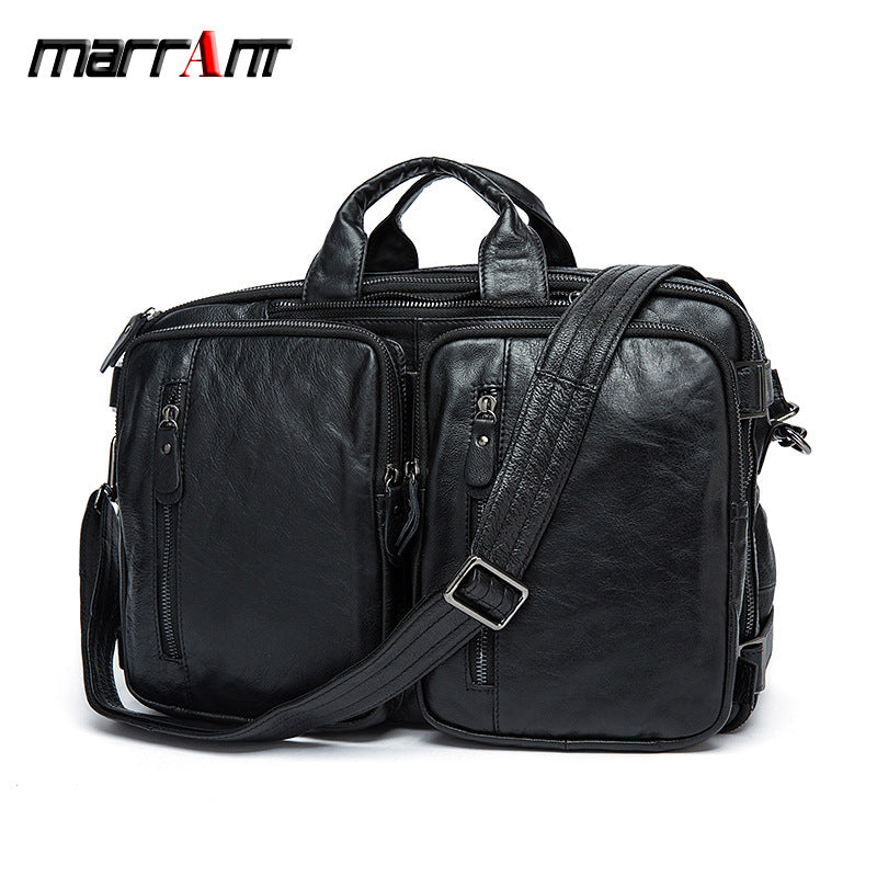 Men's First Layer Cowhide Retro Official Document Men's Messenger Bags
