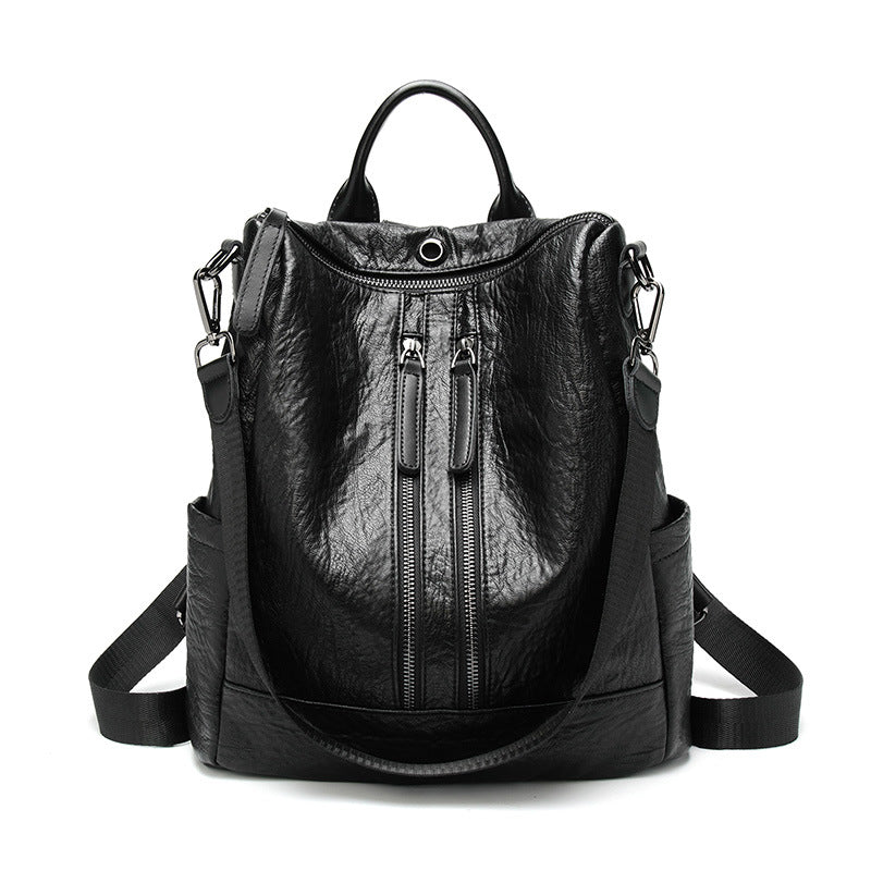 Women's Fashion Korean Fashionable Soft Leather Backpacks