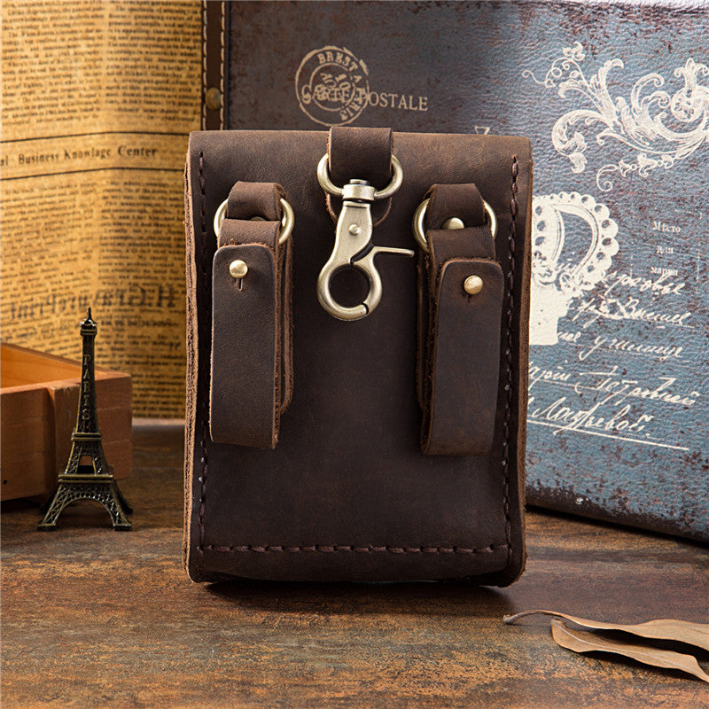 Men's Retro Top Layer Crazy Horse Skin Men's Waist Packs