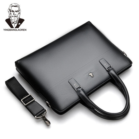 Men's Business Computer Genuine Leather First Layer Men's Handbags