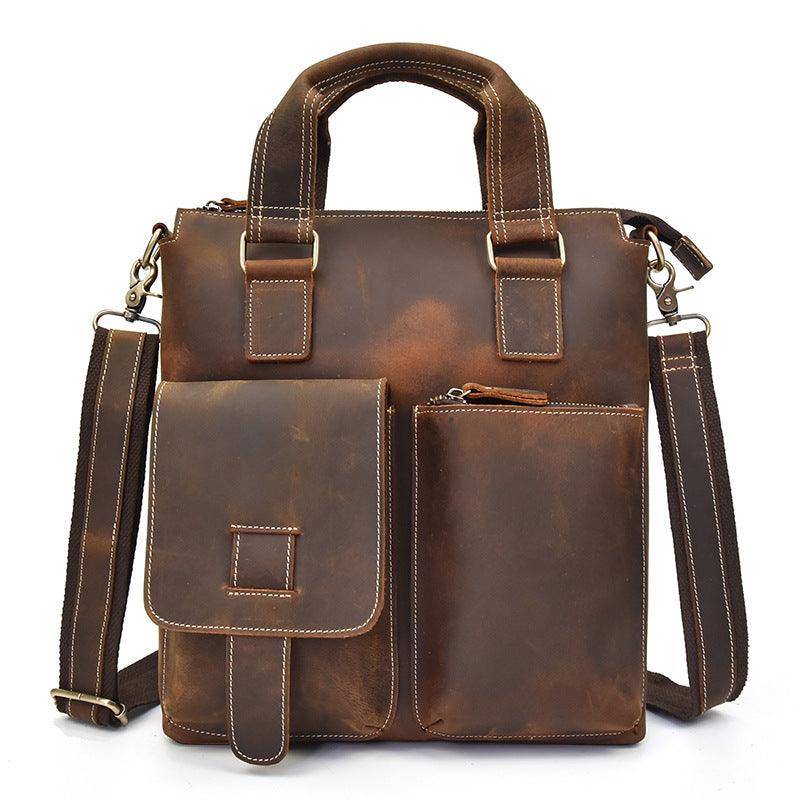 Men's Crazy Horse Leather Vintage Unisex Genuine Bags