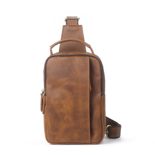 Women's & Men's & Retro Leather Top Layer Crazy Handbags