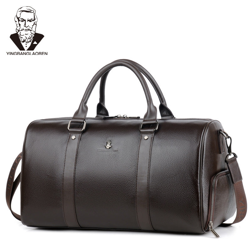 Men's Genuine Leather Business Cowhide Large Capacity Men's Handbags