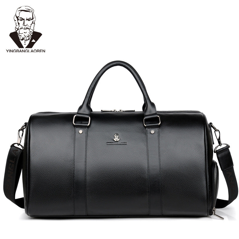 Men's Genuine Leather Business Cowhide Large Capacity Men's Handbags