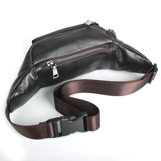 Men's Leather First Layer Cowhide Daily Men's Waist Packs