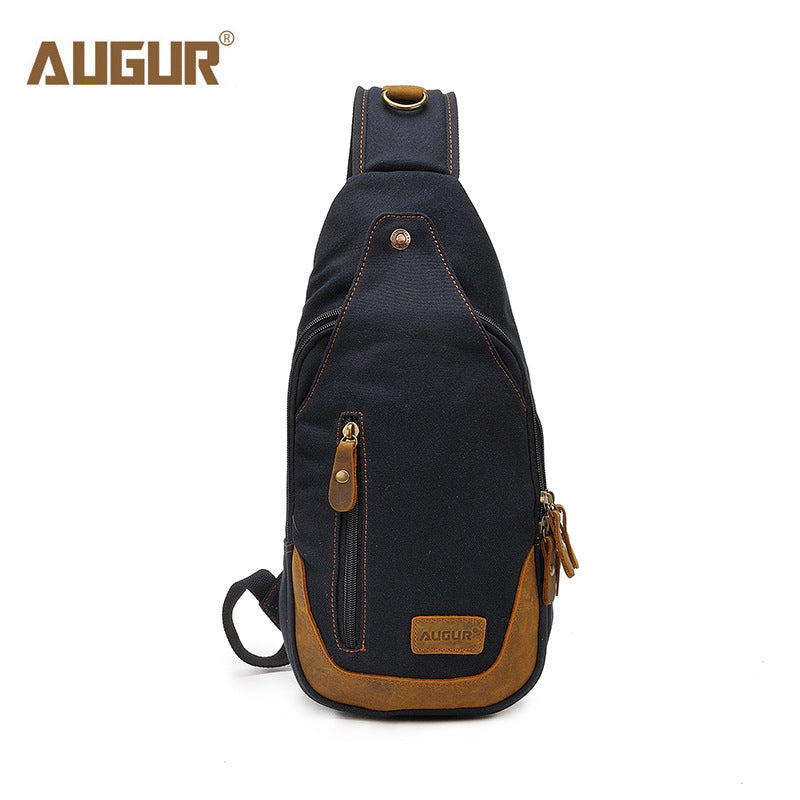 Men's Preppy Style Fashion Canvas Couple Men's Chest Bags