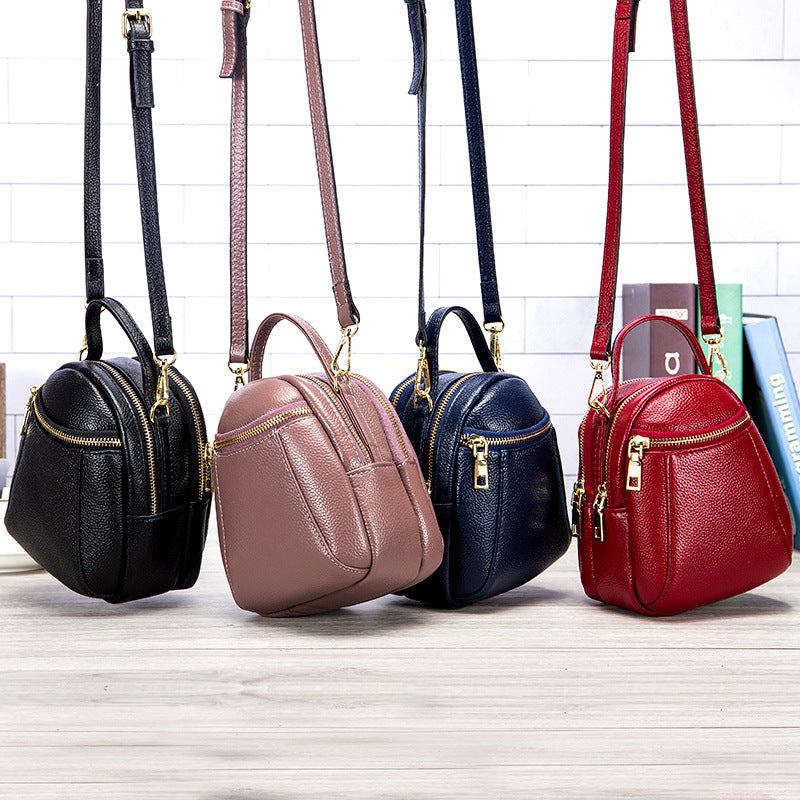 Mobile Egg Pouch Soft Leather Versatile Shoulder Bags