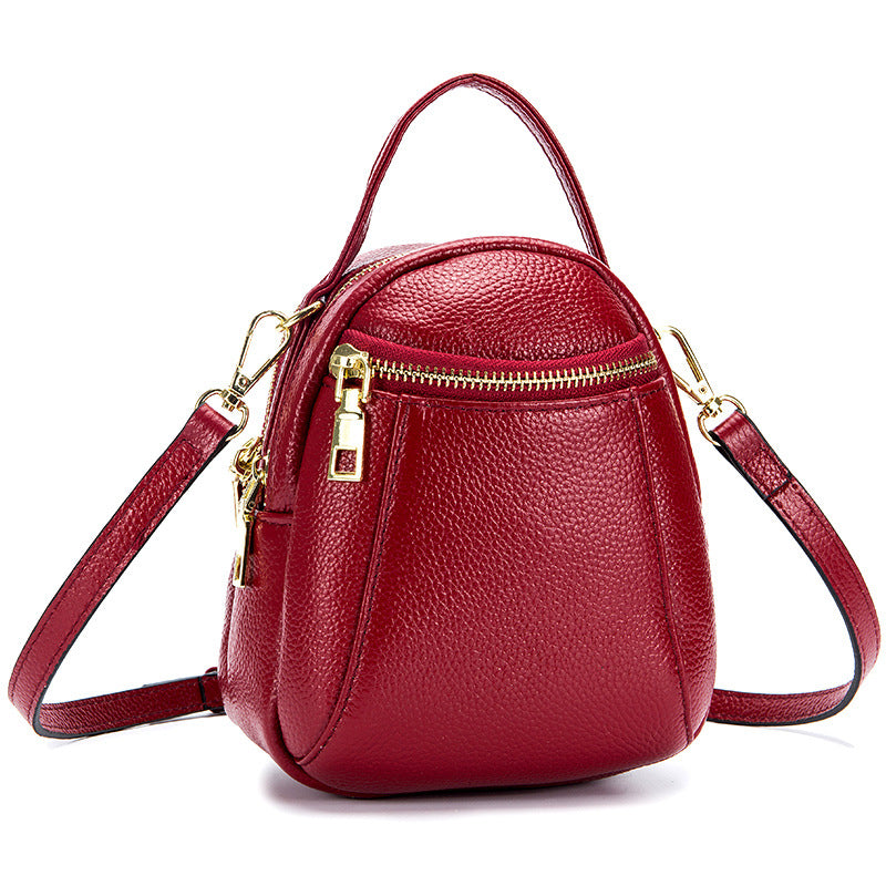 Mobile Egg Pouch Soft Leather Versatile Shoulder Bags