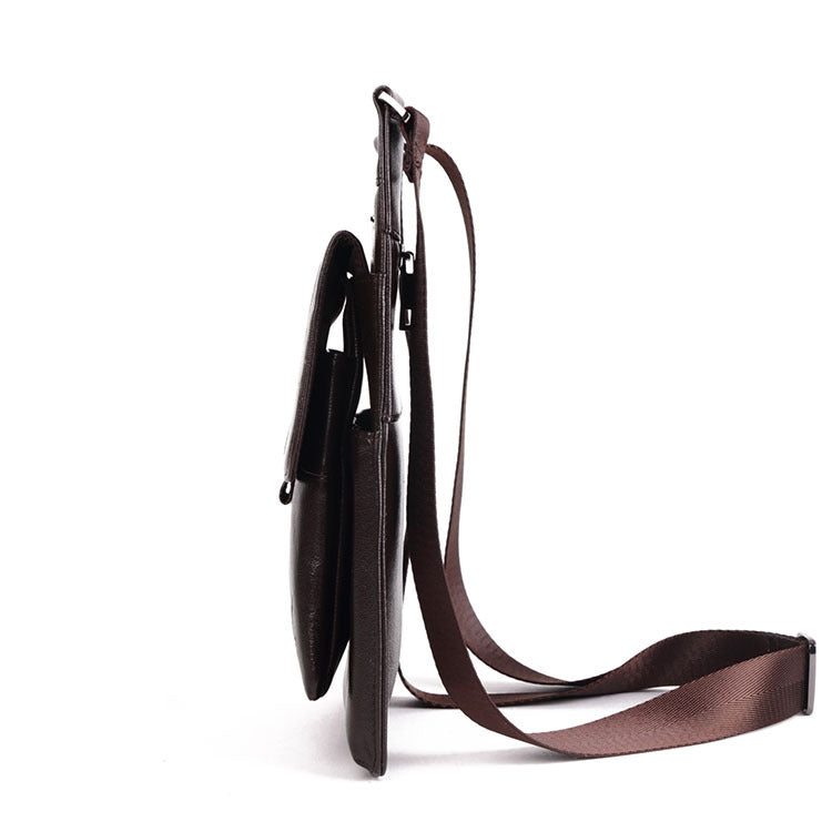 Men's Mini Genuine Leather First Layer Cowhide Bags