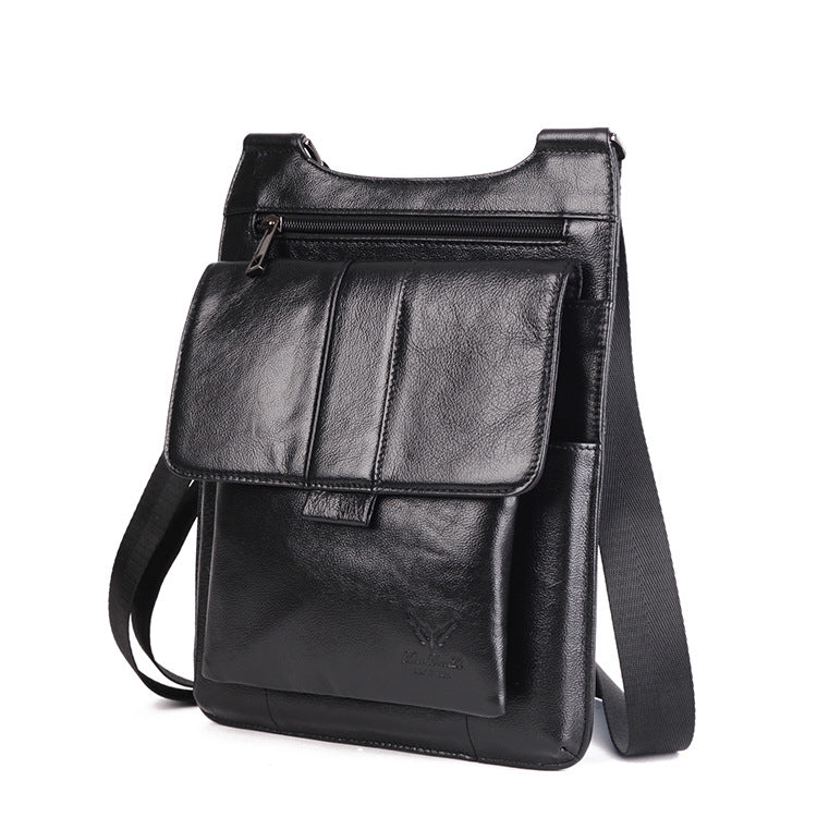 Men's Mini Genuine Leather First Layer Cowhide Bags