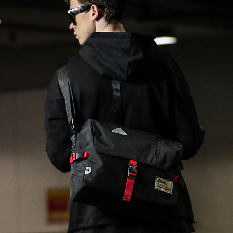 Men's Trendy All Black Fashion Fixed Gear Bags