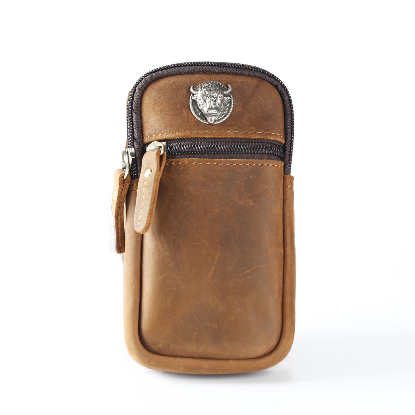 Crazy Horse Leather Running Mobile Original Men's Waist Packs