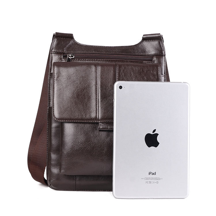 Men's Mini Genuine Leather First Layer Cowhide Bags