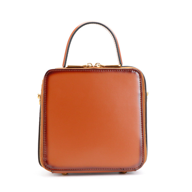 Women's Retro Rivet Cowhide Tassel Fashion Shoulder Bags