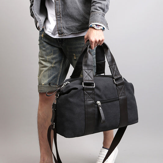 Men's Canvas Portable Large Korean Style Men's Messenger Bags