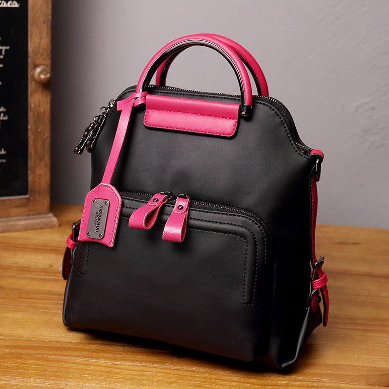 Women's Contrast Color Retro Single Fashionable Lightweight Bags