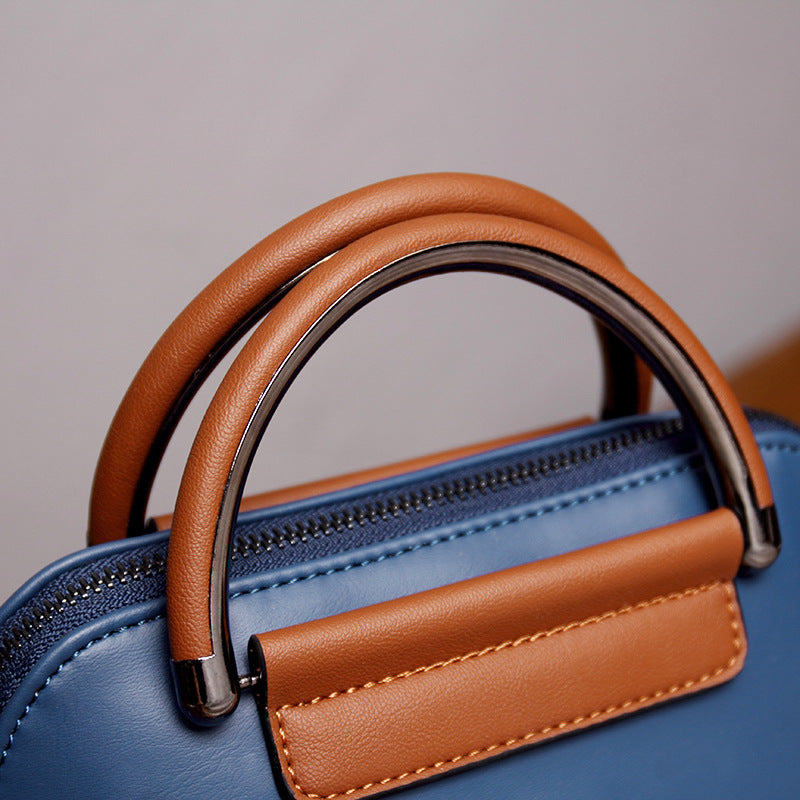 Women's Contrast Color Retro Single Fashionable Lightweight Bags