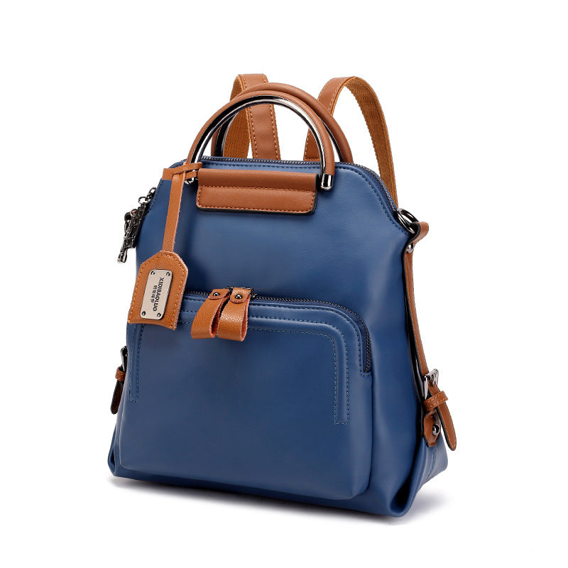 Women's Contrast Color Retro Single Fashionable Lightweight Bags