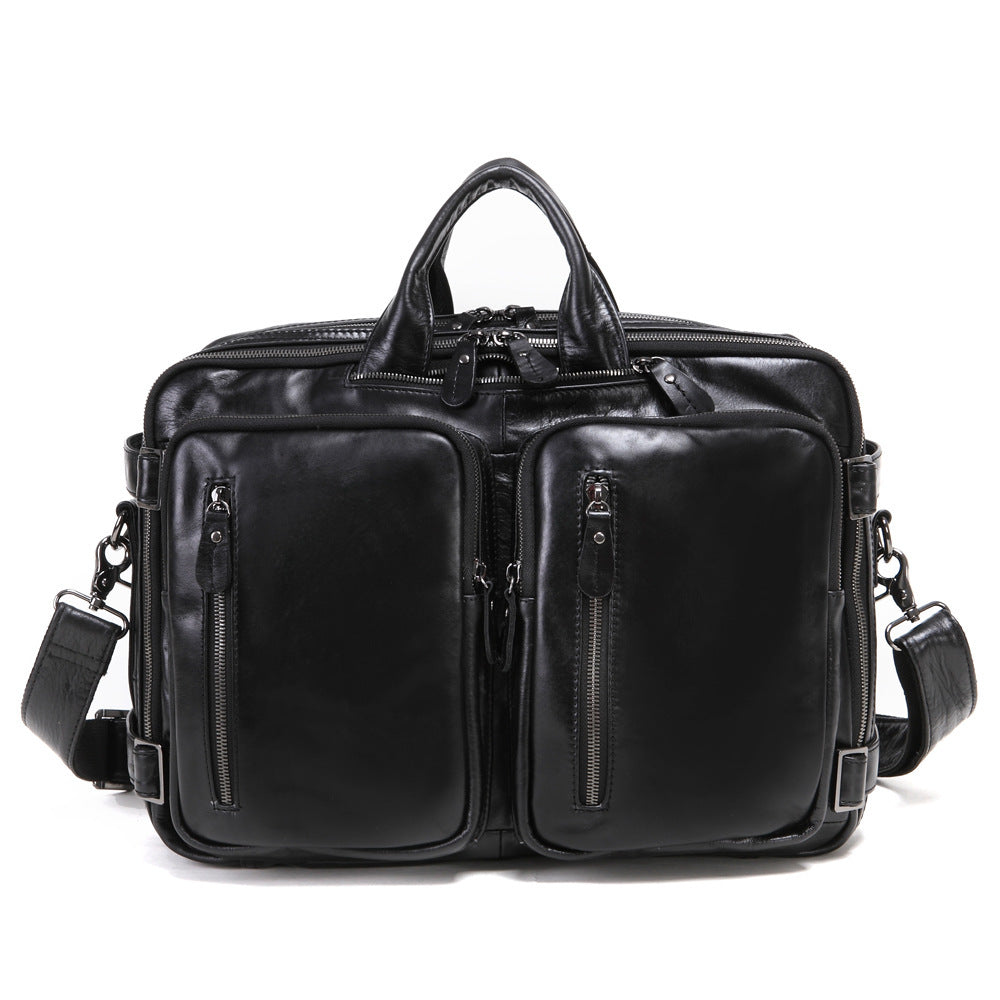 Men's Fashion First Layer Cowhide Business Men's Waist Packs