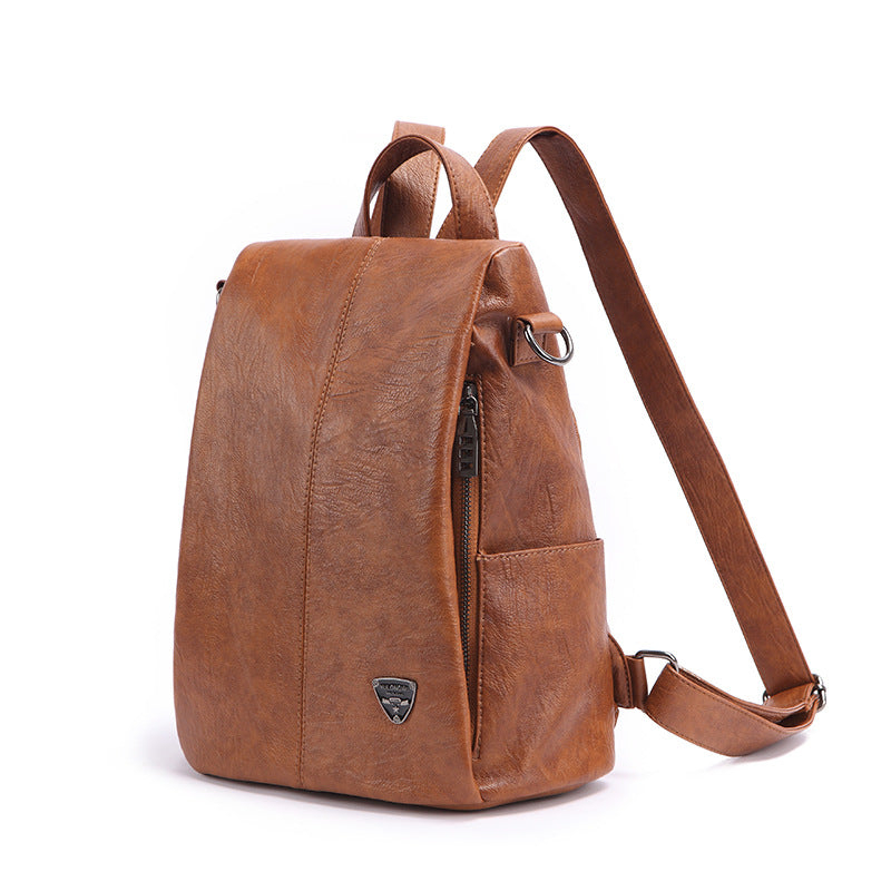 Women's Sheep Pattern Fashion Soft Leather Multifunctional Backpacks