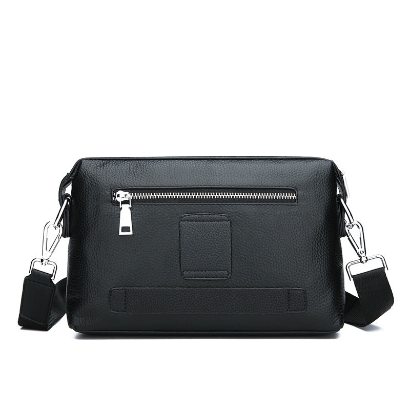Men's Clutch Leather Business Lychee Pattern Men's Shoulder Bags
