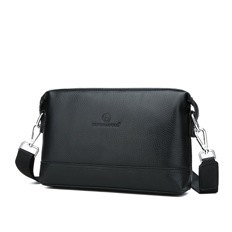 Men's Clutch Leather Business Lychee Pattern Men's Shoulder Bags