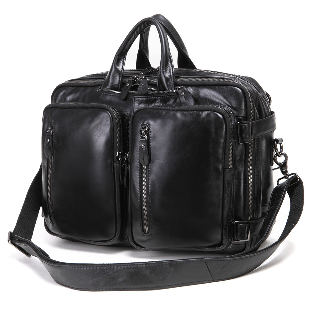 Men's Fashion First Layer Cowhide Business Men's Waist Packs