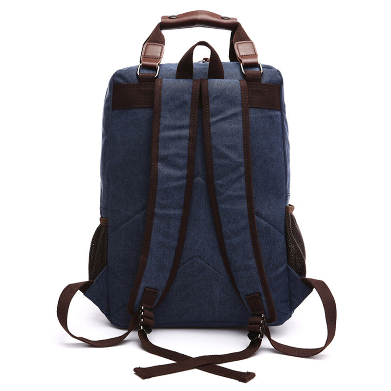 Men's Fashion Canvas High Quality Washed Backpacks