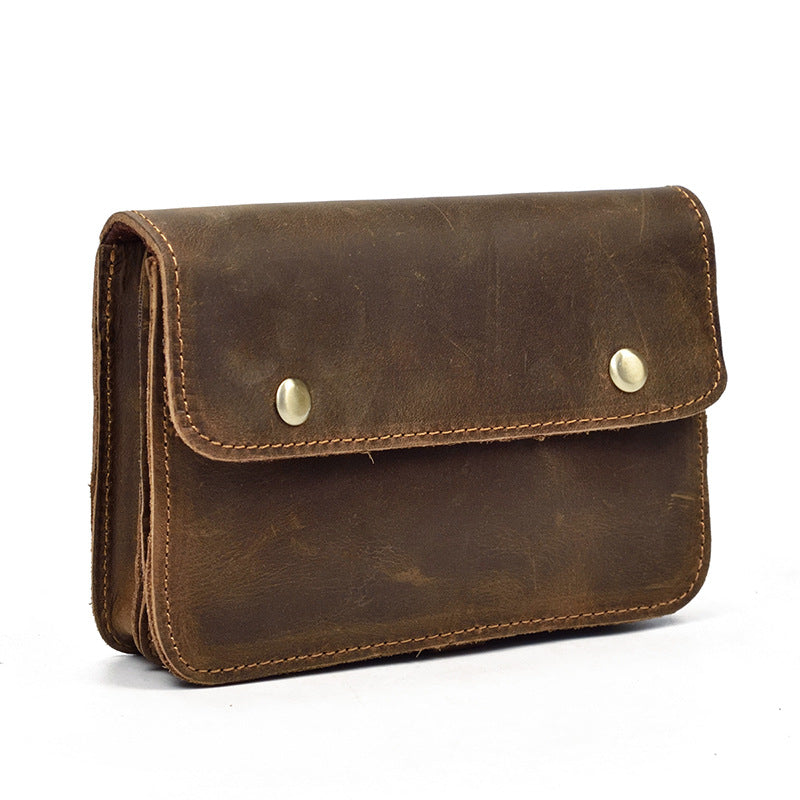 Men's Mobile First Layer Cowhide Trendy Cool Men's Waist Packs