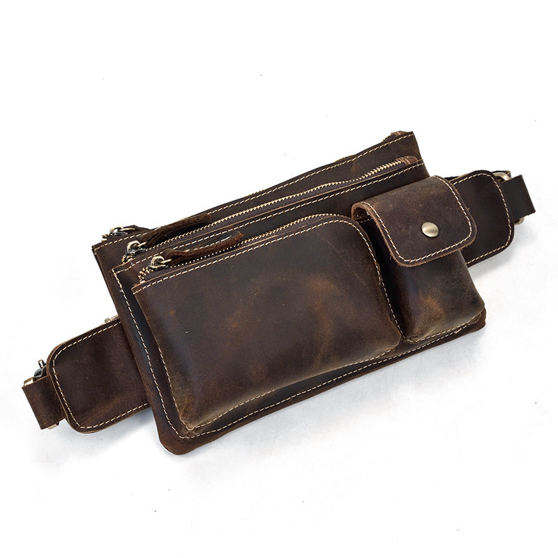 Men's Retro Crazy Horse First Layer Cowhide Bags