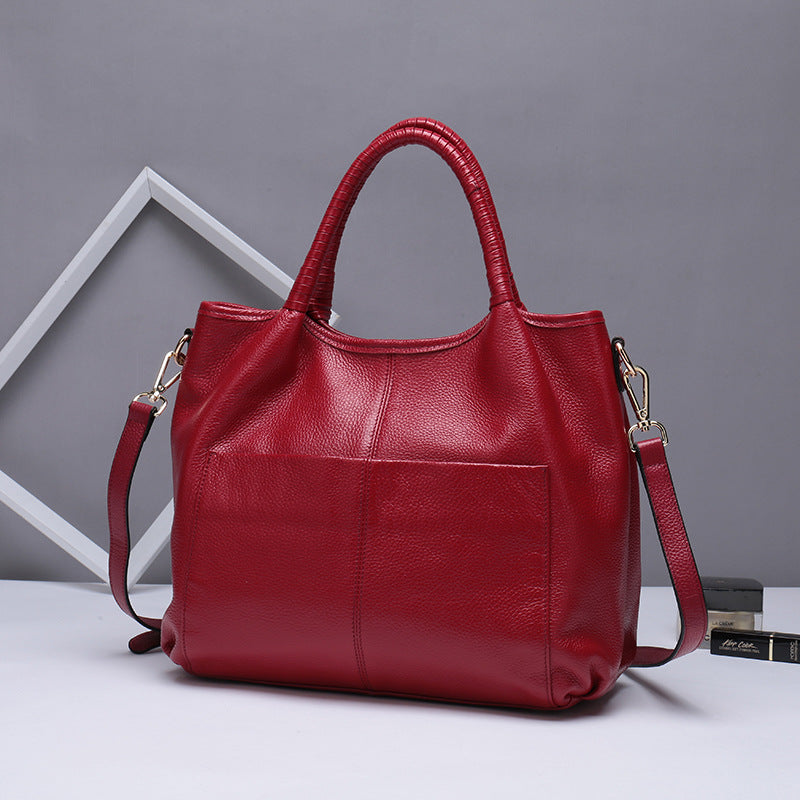 Women's Capacity Light Luxury High-grade Leather First Shoulder Bags