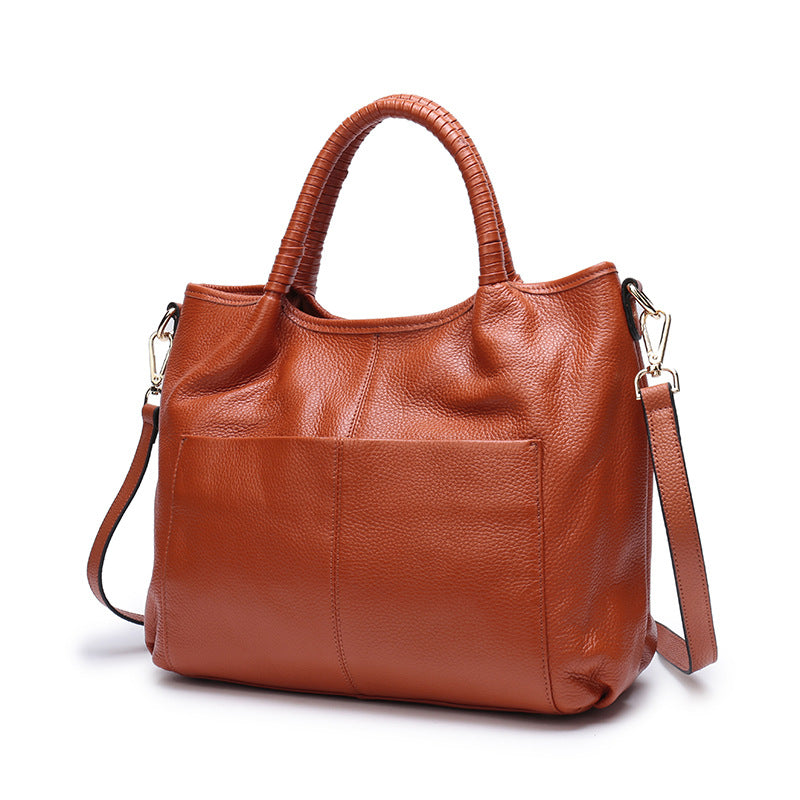 Women's Capacity Light Luxury High-grade Leather First Shoulder Bags