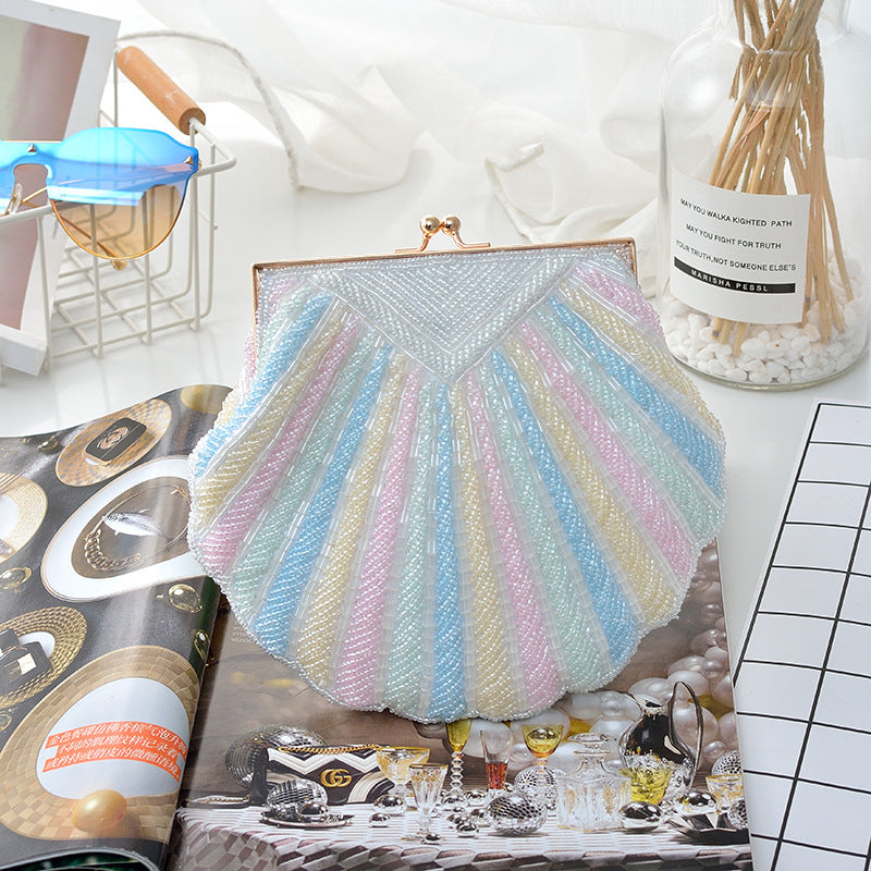 Style Handmade Beaded Clutch Banquet Dress Handbags
