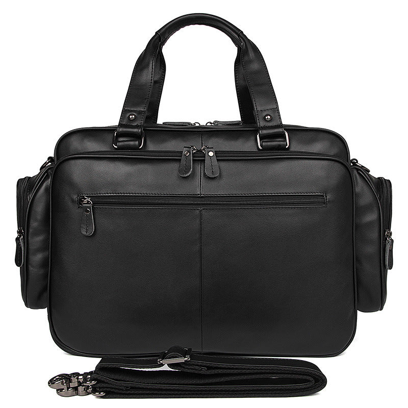 Vintage Leather Oil Wax Inch Computer Men's Briefcases