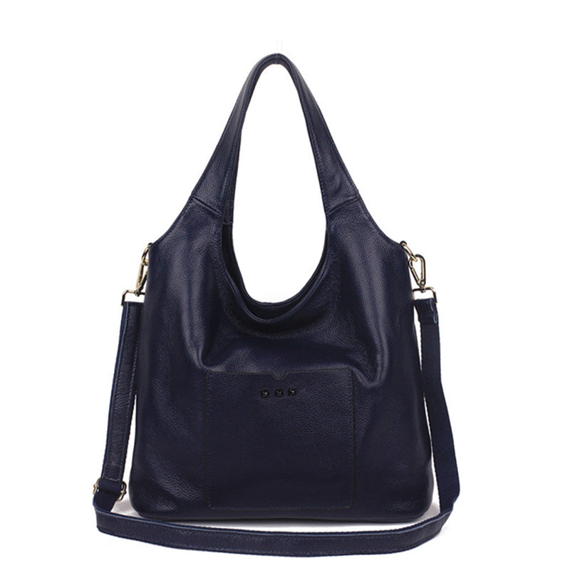 Women's Leather Underarm Fashion Rivet Big First Handbags