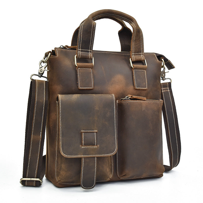 Men's Crazy Horse Leather Vintage Unisex Genuine Bags