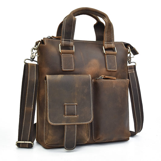 Men's Crazy Horse Leather Vintage Unisex Genuine Bags