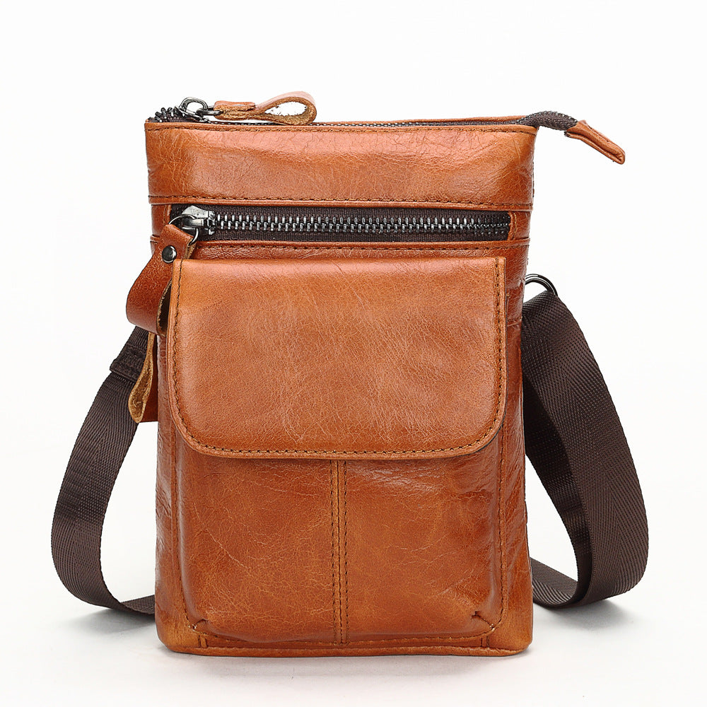 Men's Authentic Leather Mobile With Strap First Phone Bags