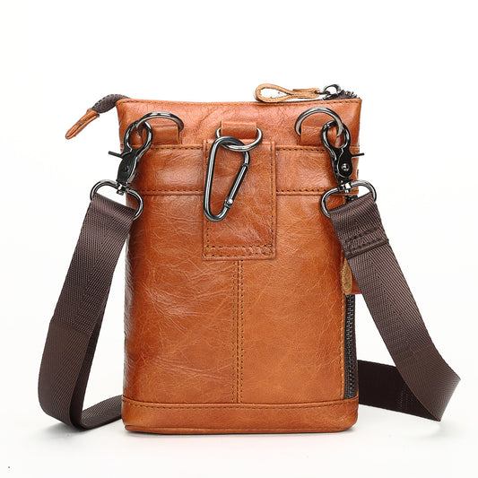 Men's Authentic Leather Mobile With Strap First Phone Bags