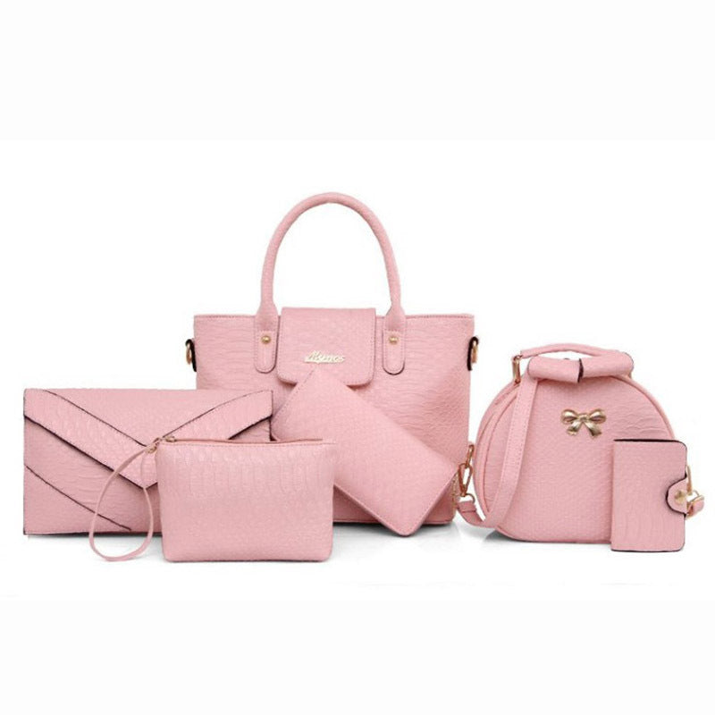 Women's Spring Fashion Crocodile Pattern Mother Handbags