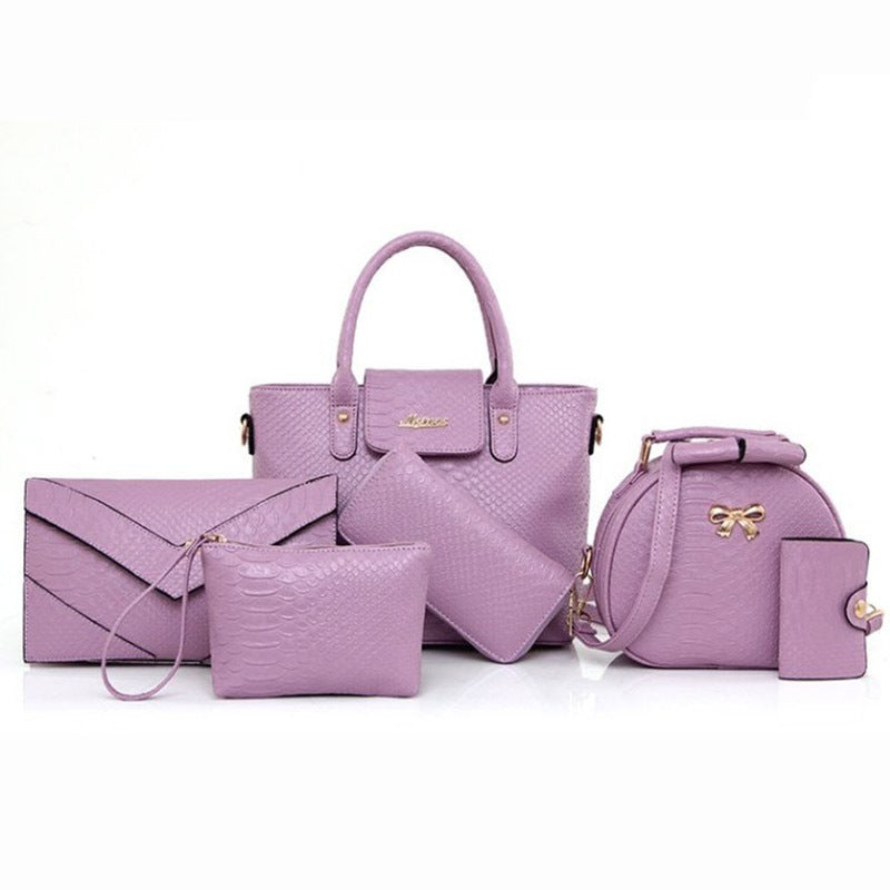 Women's Spring Fashion Crocodile Pattern Mother Handbags