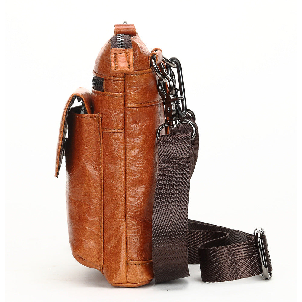 Men's Authentic Leather Mobile With Strap First Phone Bags