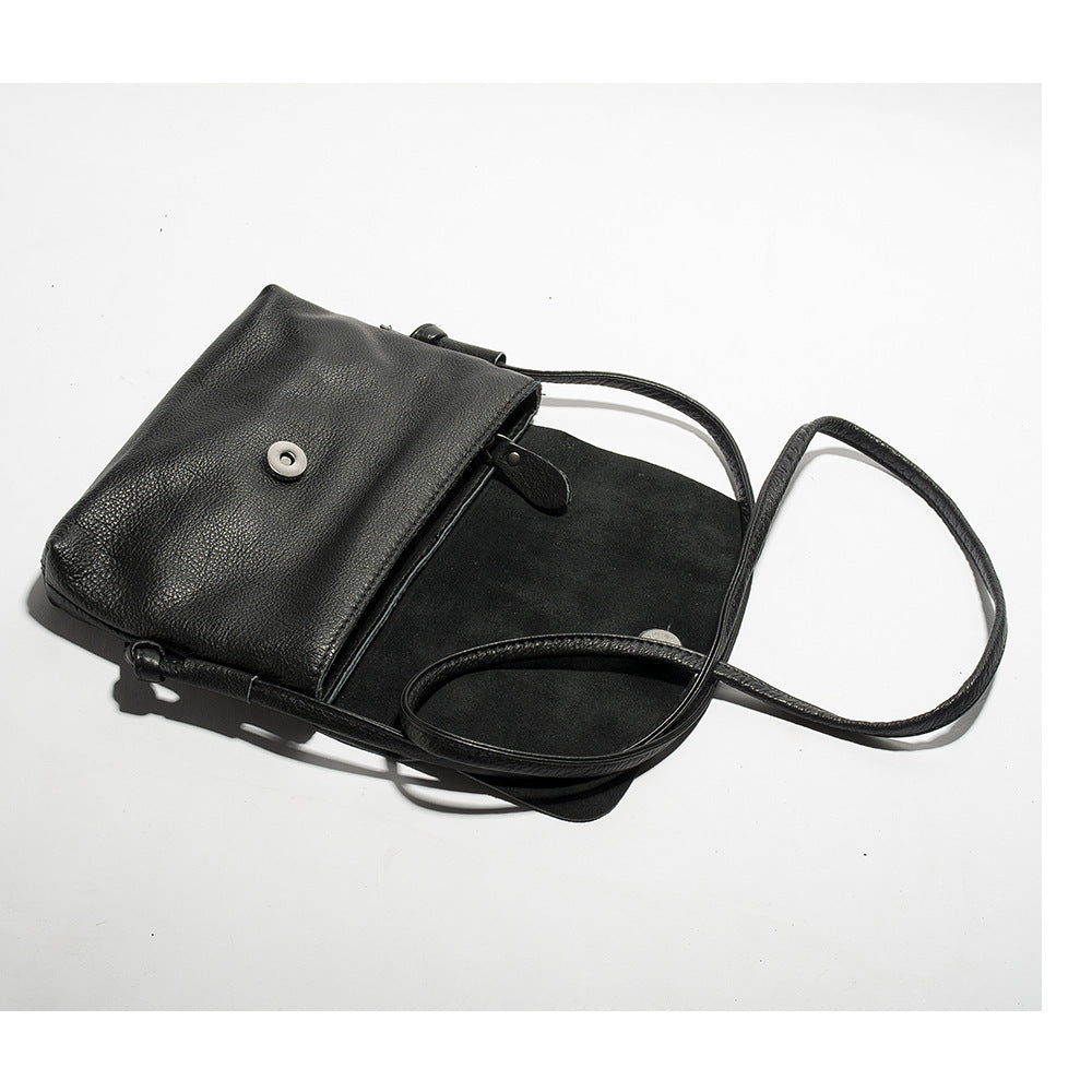 Women's Genuine Leather Super Soft Yak Black Shoulder Bags