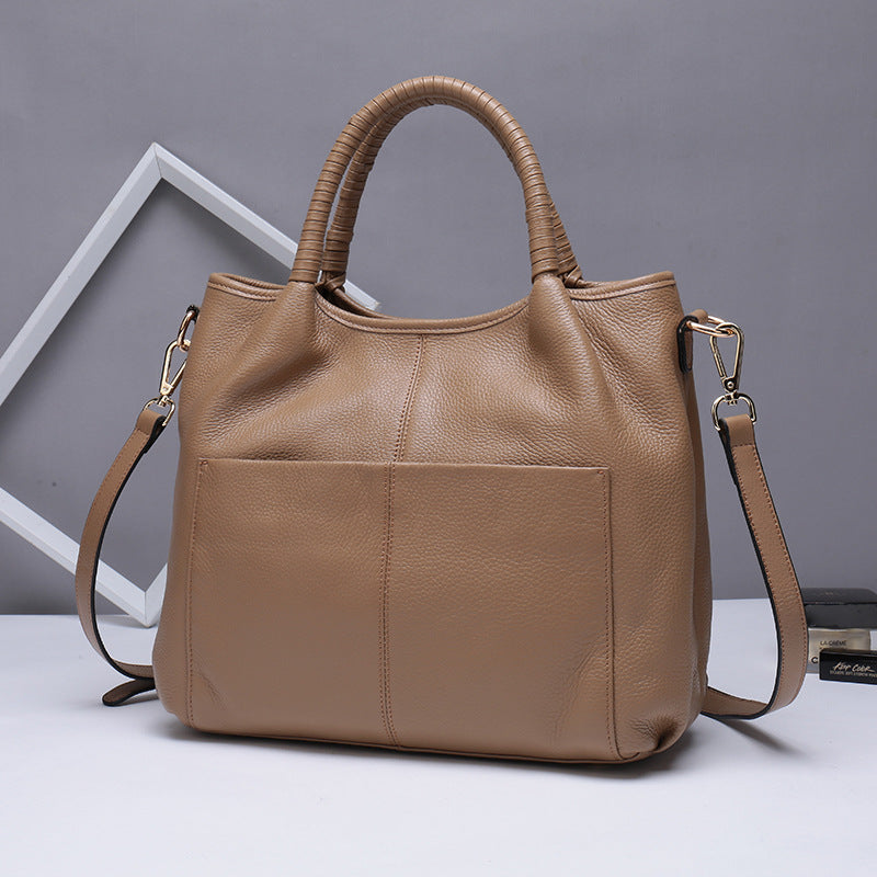 Women's Capacity Light Luxury High-grade Leather First Shoulder Bags